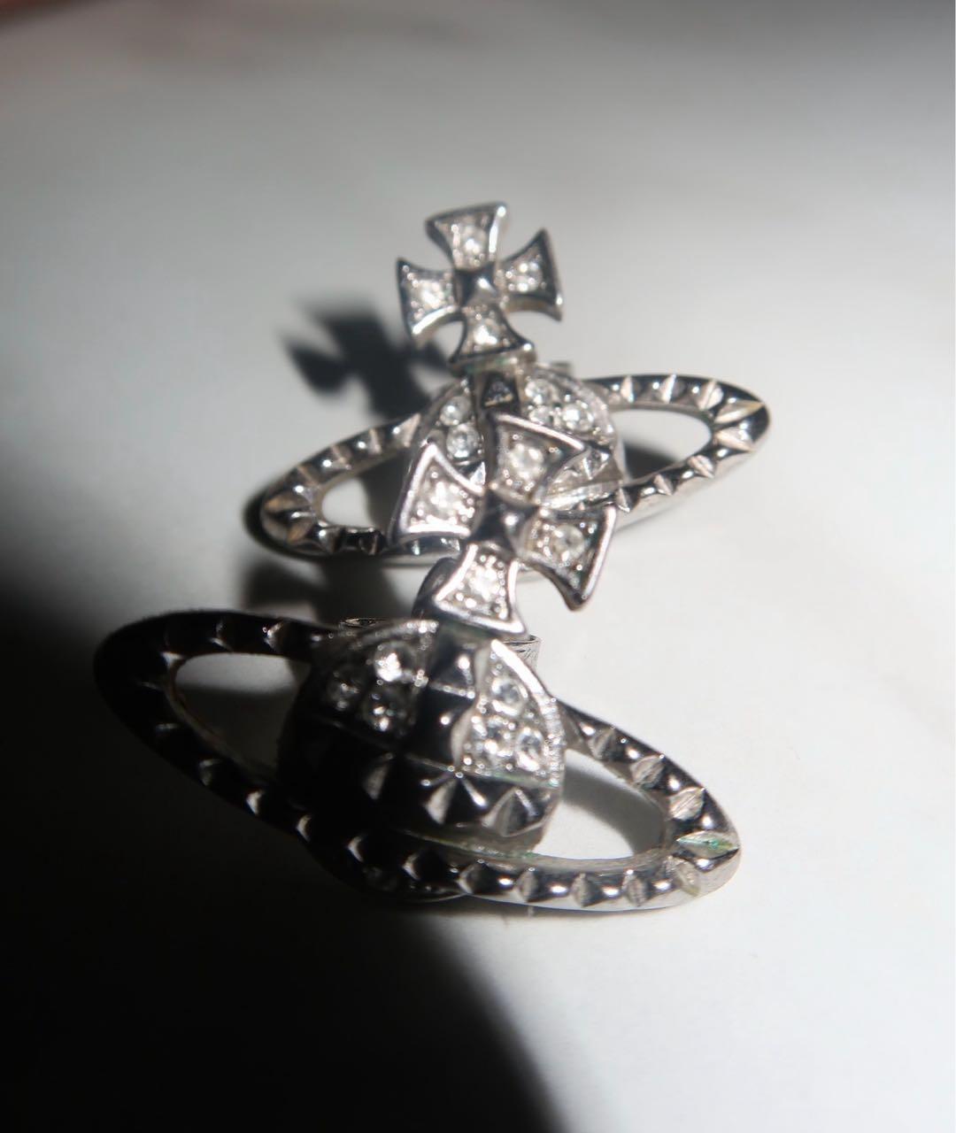 VIVIENNE WESTWOOD Серебряные латунные серьги, фото 3