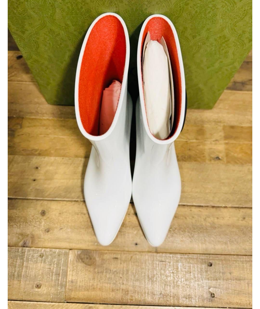 GUCCI Белые резиновые ботильоны, фото 3