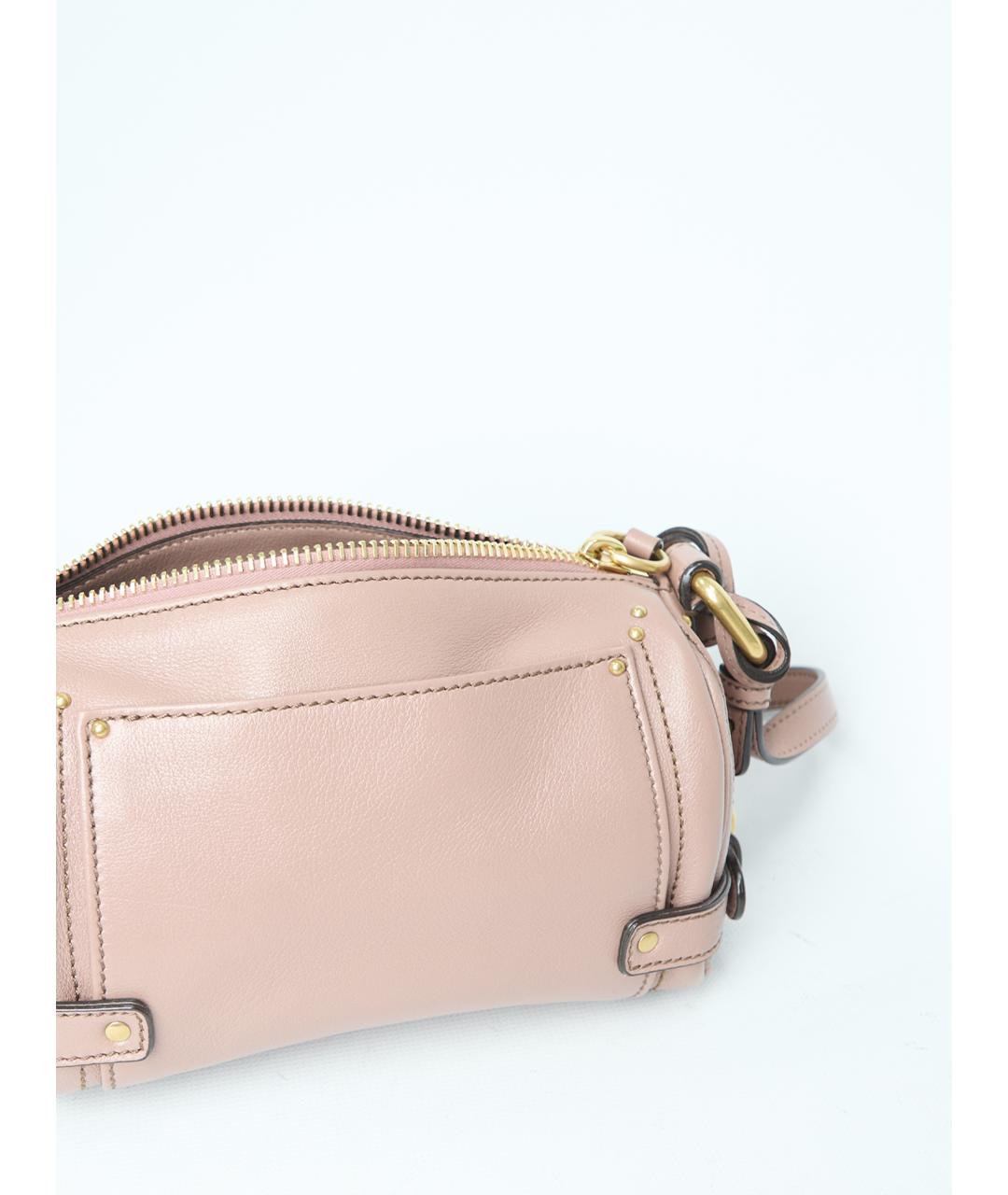 CHLOE Розовая кожаная сумка через плечо, фото 4