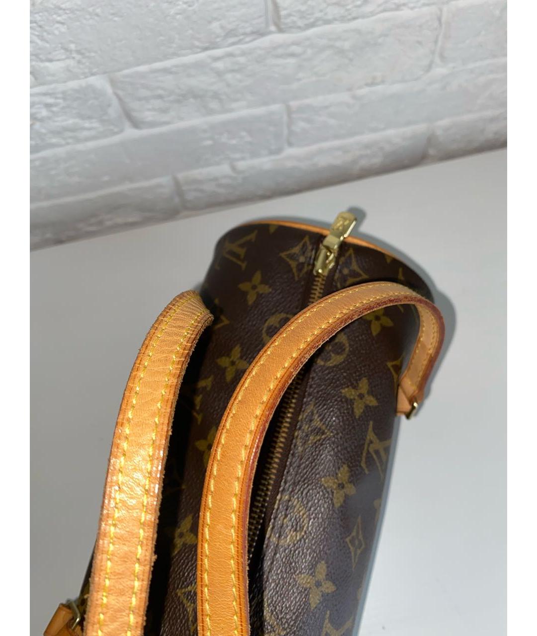 LOUIS VUITTON Коричневая кожаная сумка с короткими ручками, фото 5