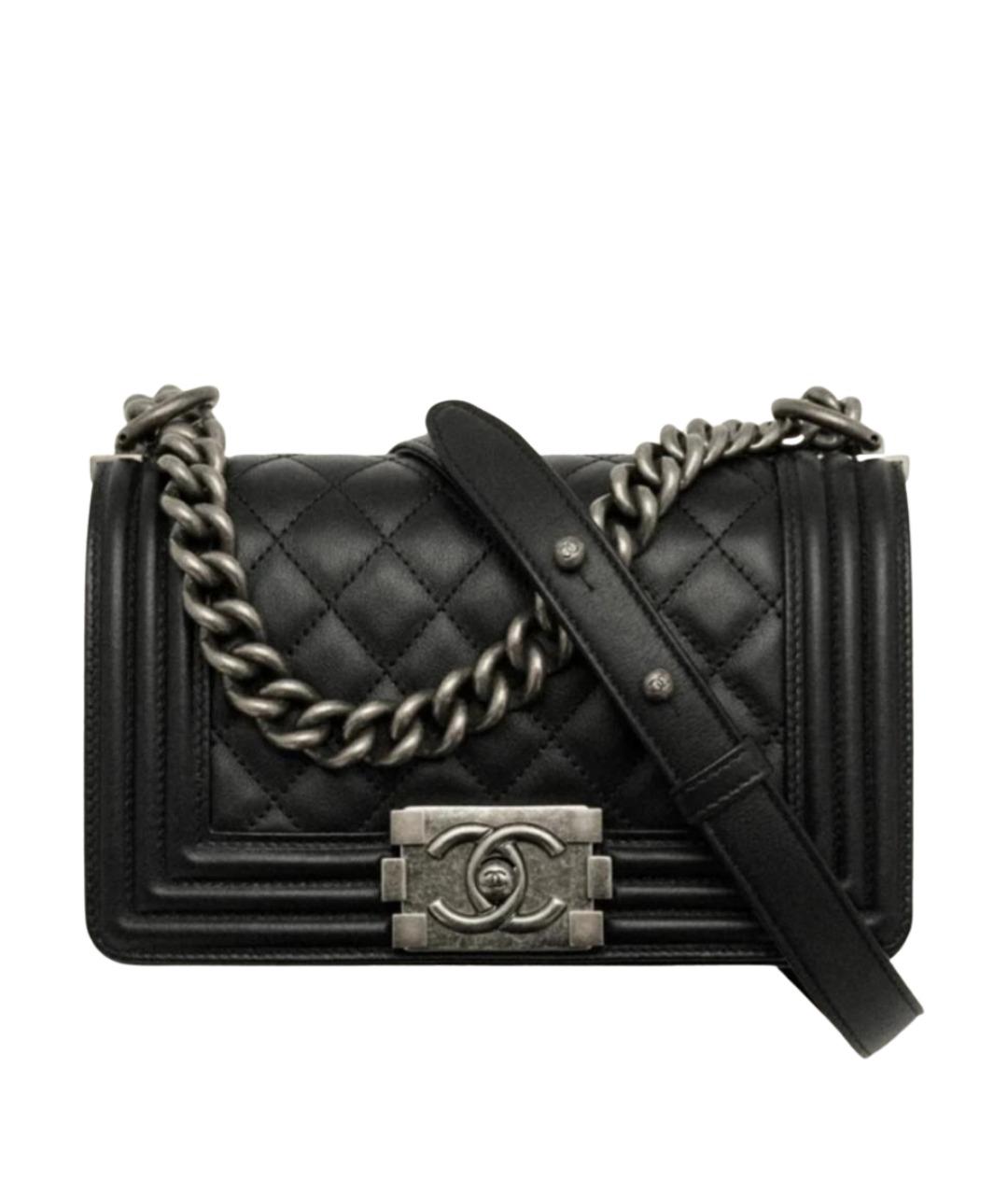CHANEL Черная кожаная сумка через плечо, фото 1