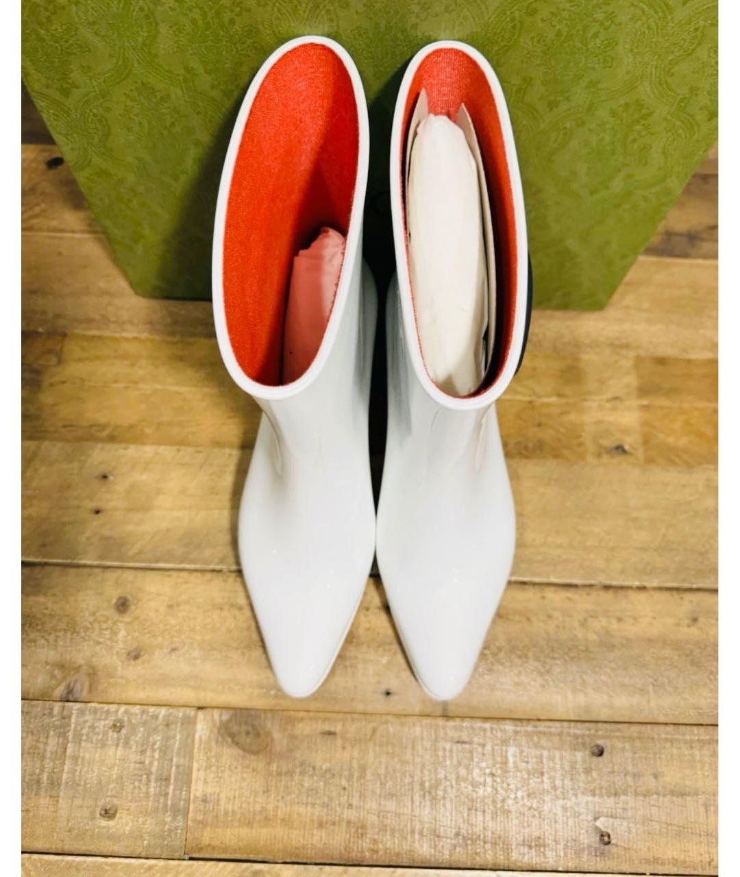 GUCCI Белые резиновые ботильоны, фото 3