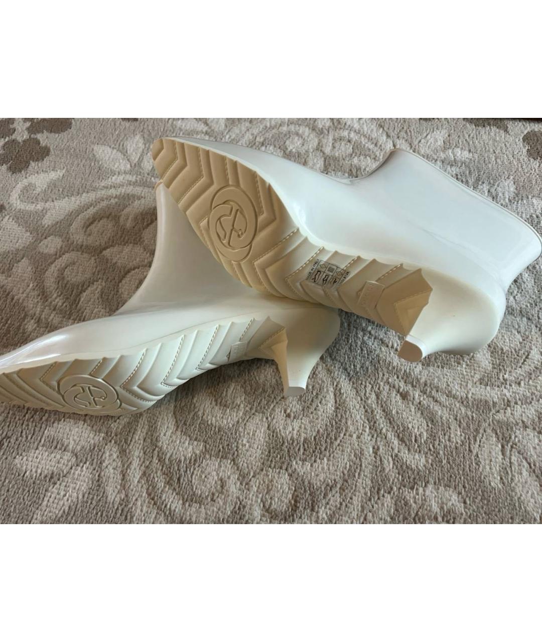 GUCCI Белые резиновые ботильоны, фото 8