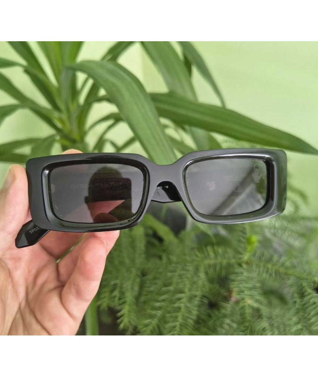 OFF-WHITE Черные пластиковые солнцезащитные очки, фото 8