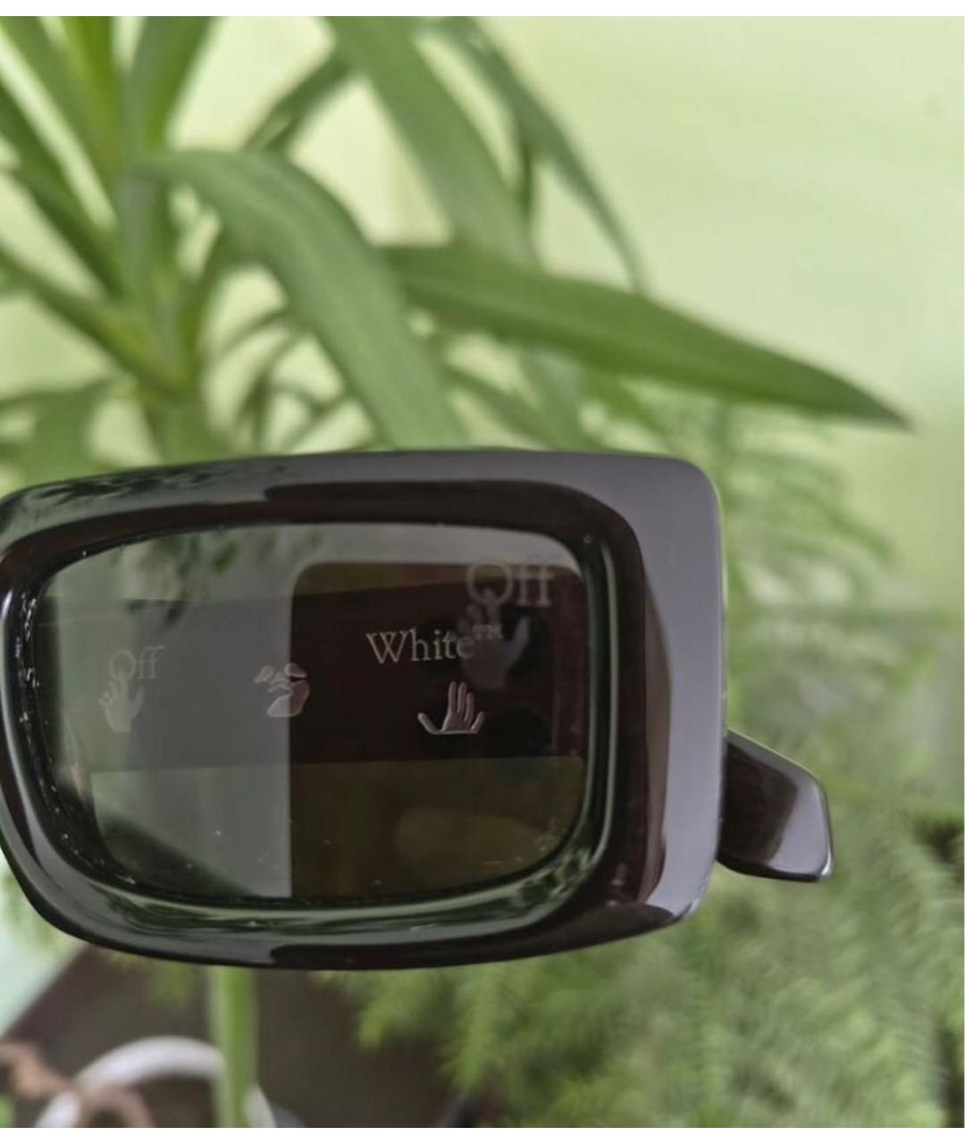 OFF-WHITE Черные пластиковые солнцезащитные очки, фото 6