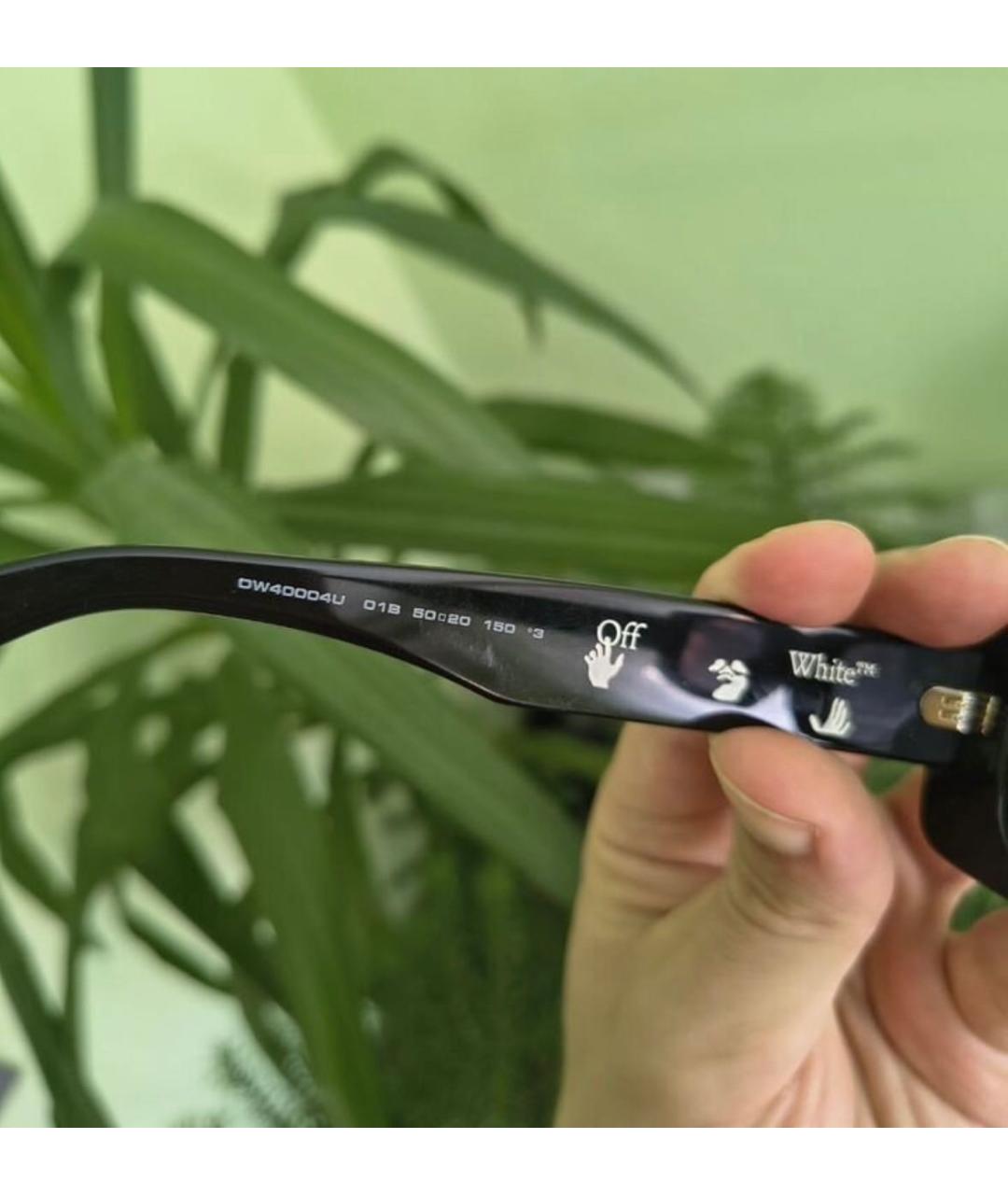 OFF-WHITE Черные пластиковые солнцезащитные очки, фото 2