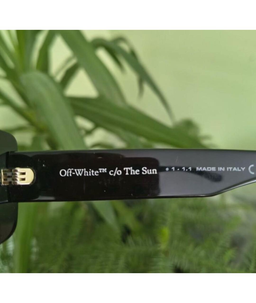 OFF-WHITE Черные пластиковые солнцезащитные очки, фото 7