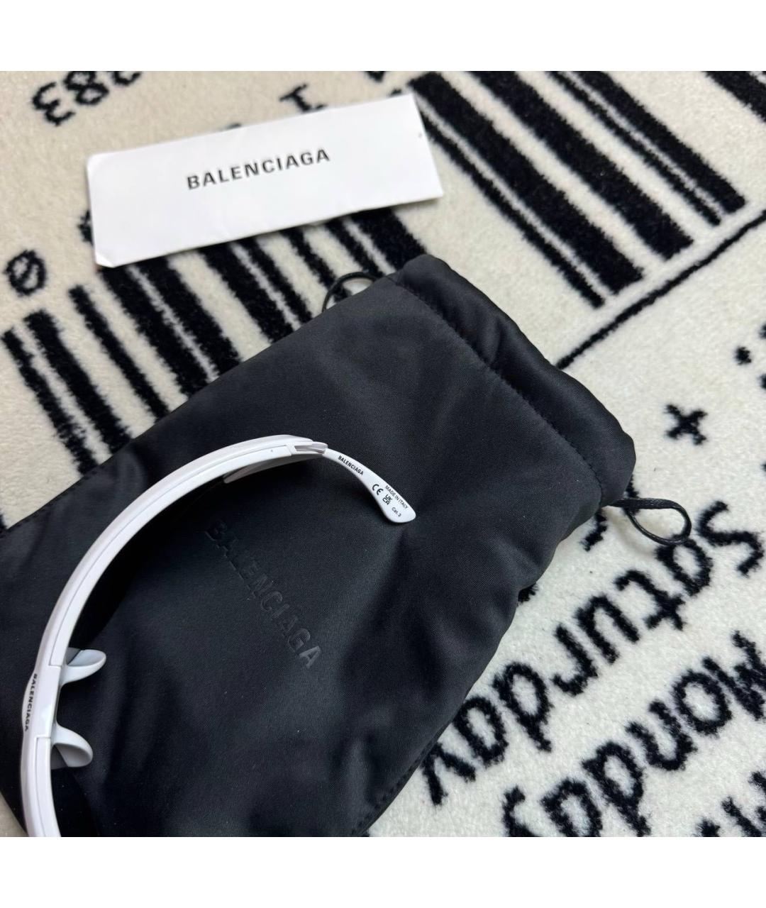 BALENCIAGA Белые солнцезащитные очки, фото 5