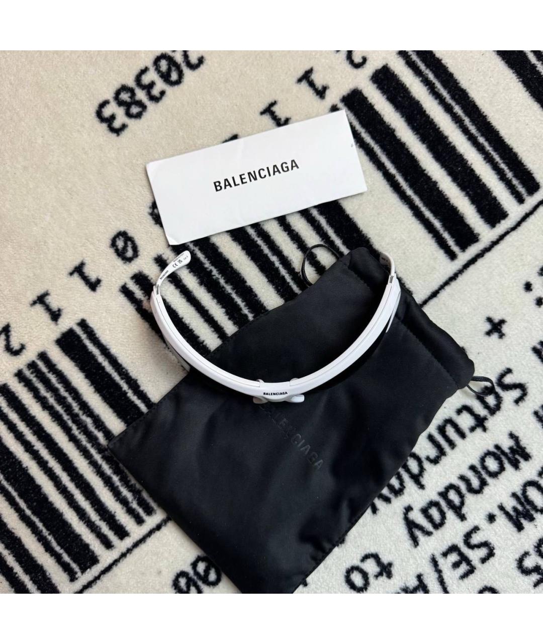 BALENCIAGA Белые солнцезащитные очки, фото 3
