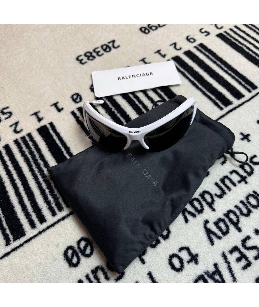 BALENCIAGA Белые солнцезащитные очки, фото 2