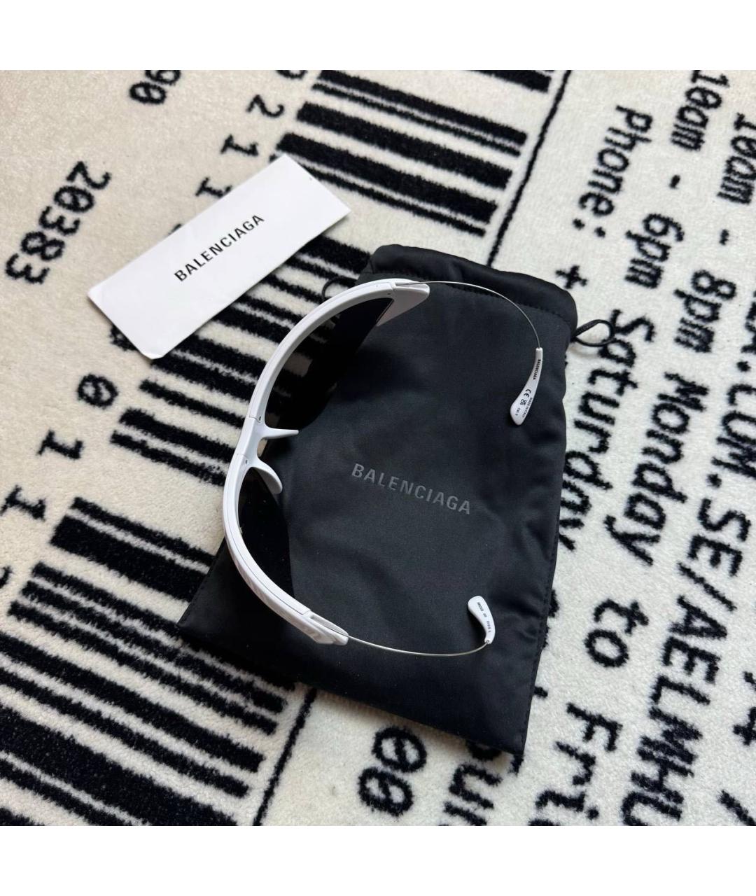 BALENCIAGA Белые солнцезащитные очки, фото 7