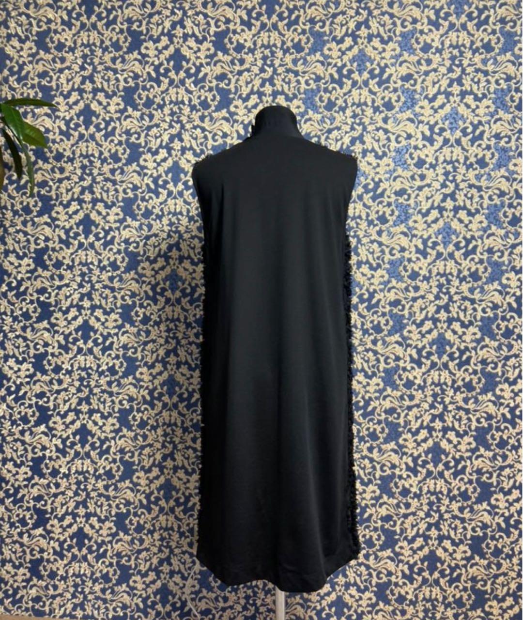 LES COPAINS Черное вискозное вечернее платье, фото 2