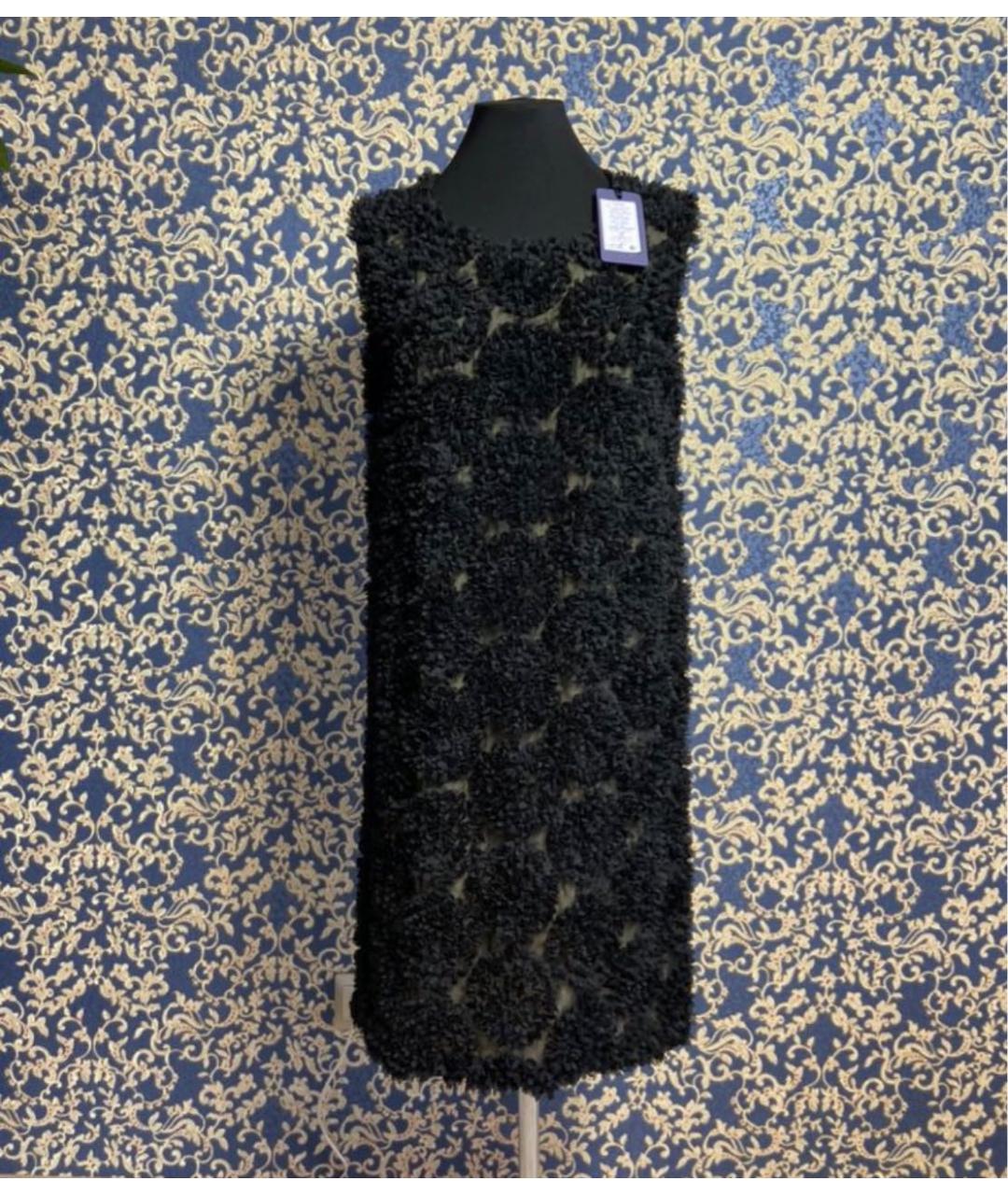 LES COPAINS Черное вискозное вечернее платье, фото 8