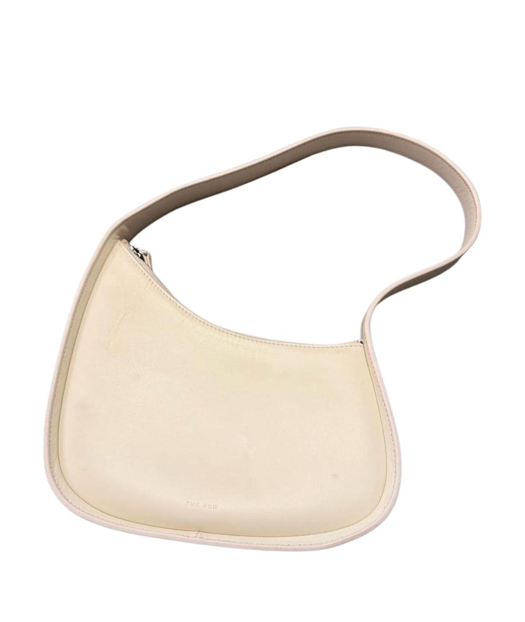 THE ROW Белая кожаная сумка с короткими ручками, фото 1