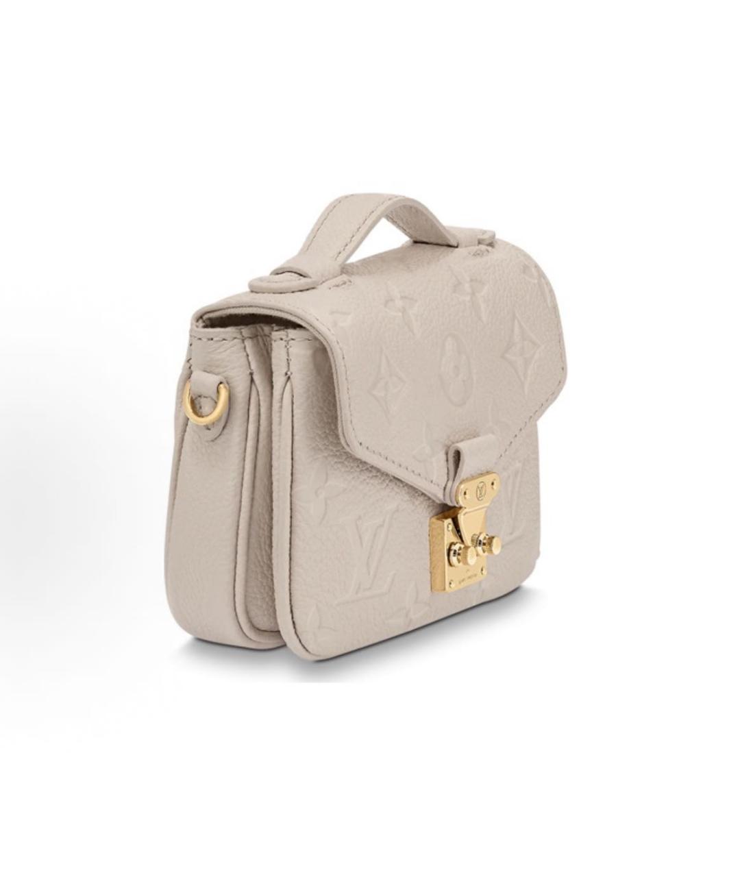 LOUIS VUITTON Бежевая кожаная сумка через плечо, фото 2