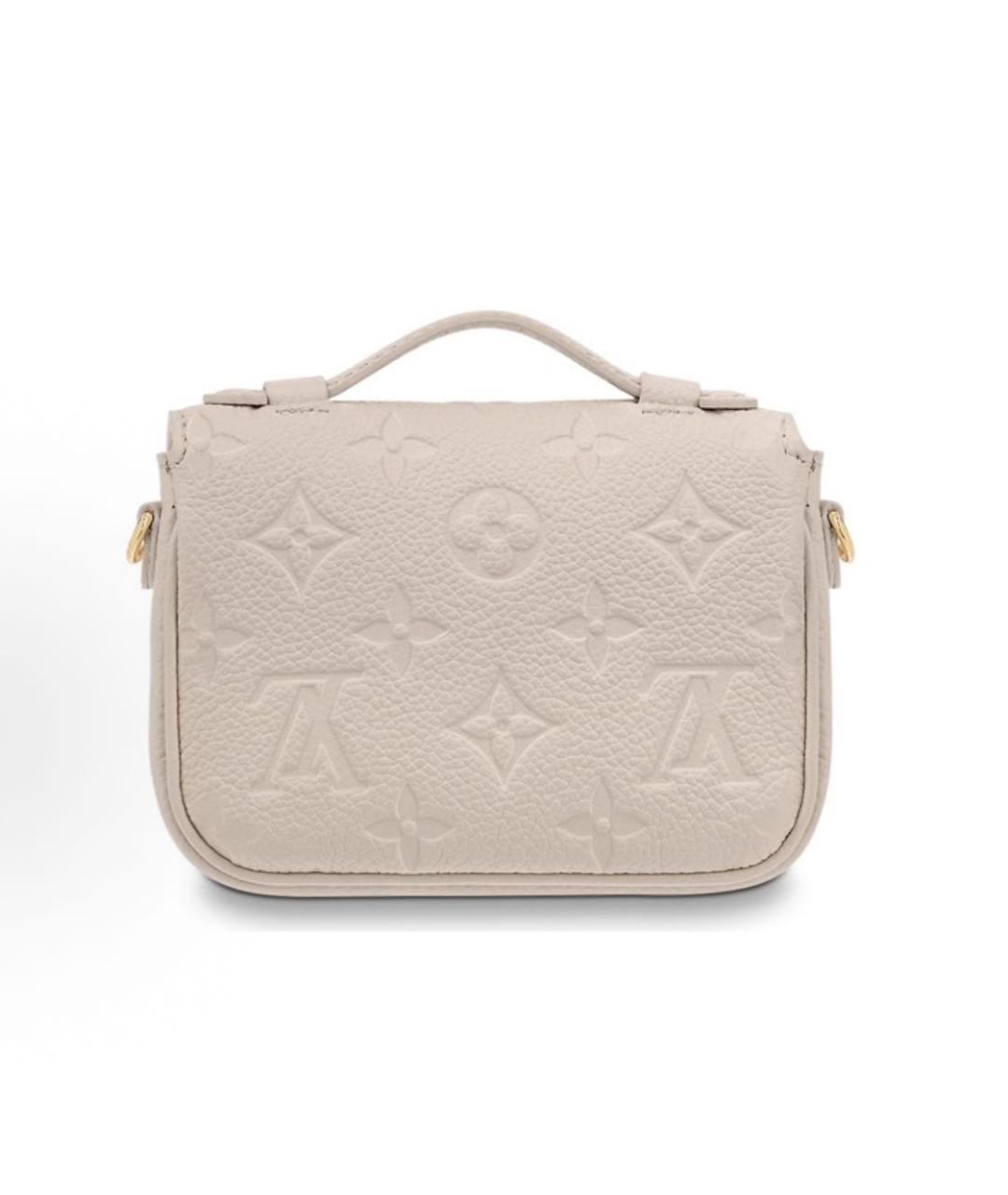 LOUIS VUITTON Бежевая кожаная сумка через плечо, фото 3