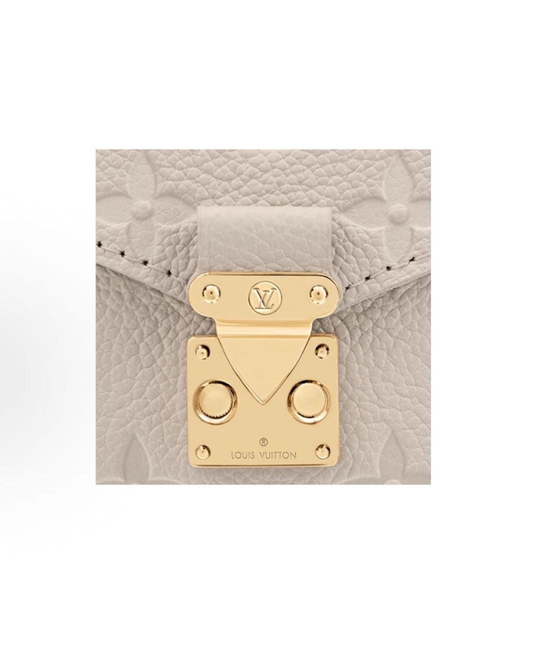 LOUIS VUITTON Бежевая кожаная сумка через плечо, фото 5