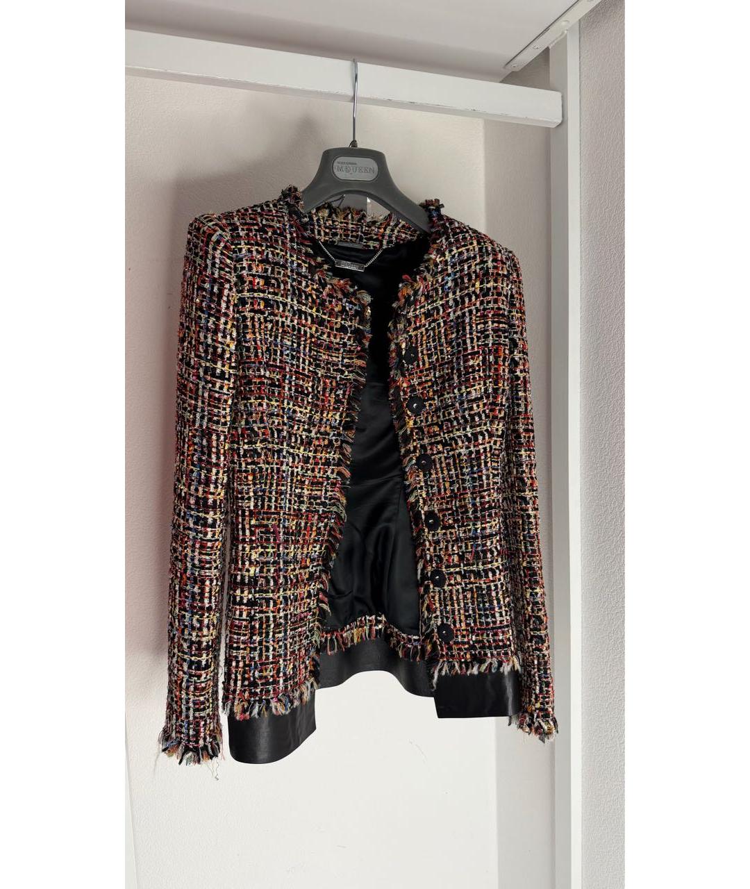 ALEXANDER MCQUEEN Мульти твидовый жакет/пиджак, фото 5