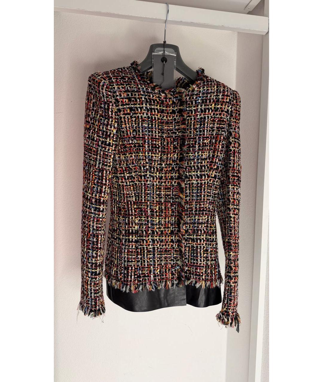 ALEXANDER MCQUEEN Мульти твидовый жакет/пиджак, фото 7