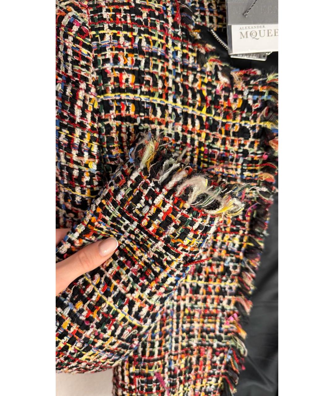 ALEXANDER MCQUEEN Мульти твидовый жакет/пиджак, фото 6