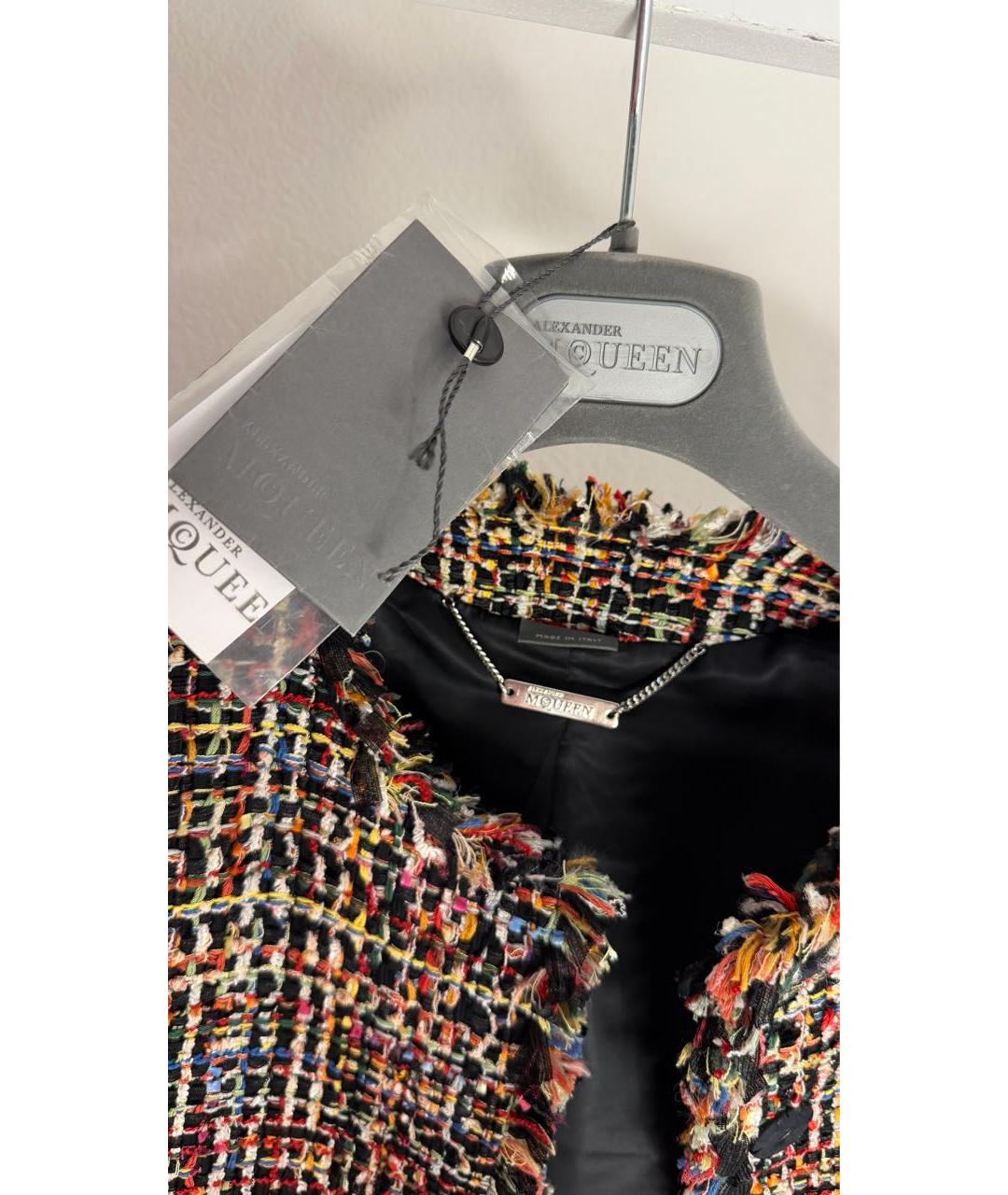 ALEXANDER MCQUEEN Мульти твидовый жакет/пиджак, фото 3