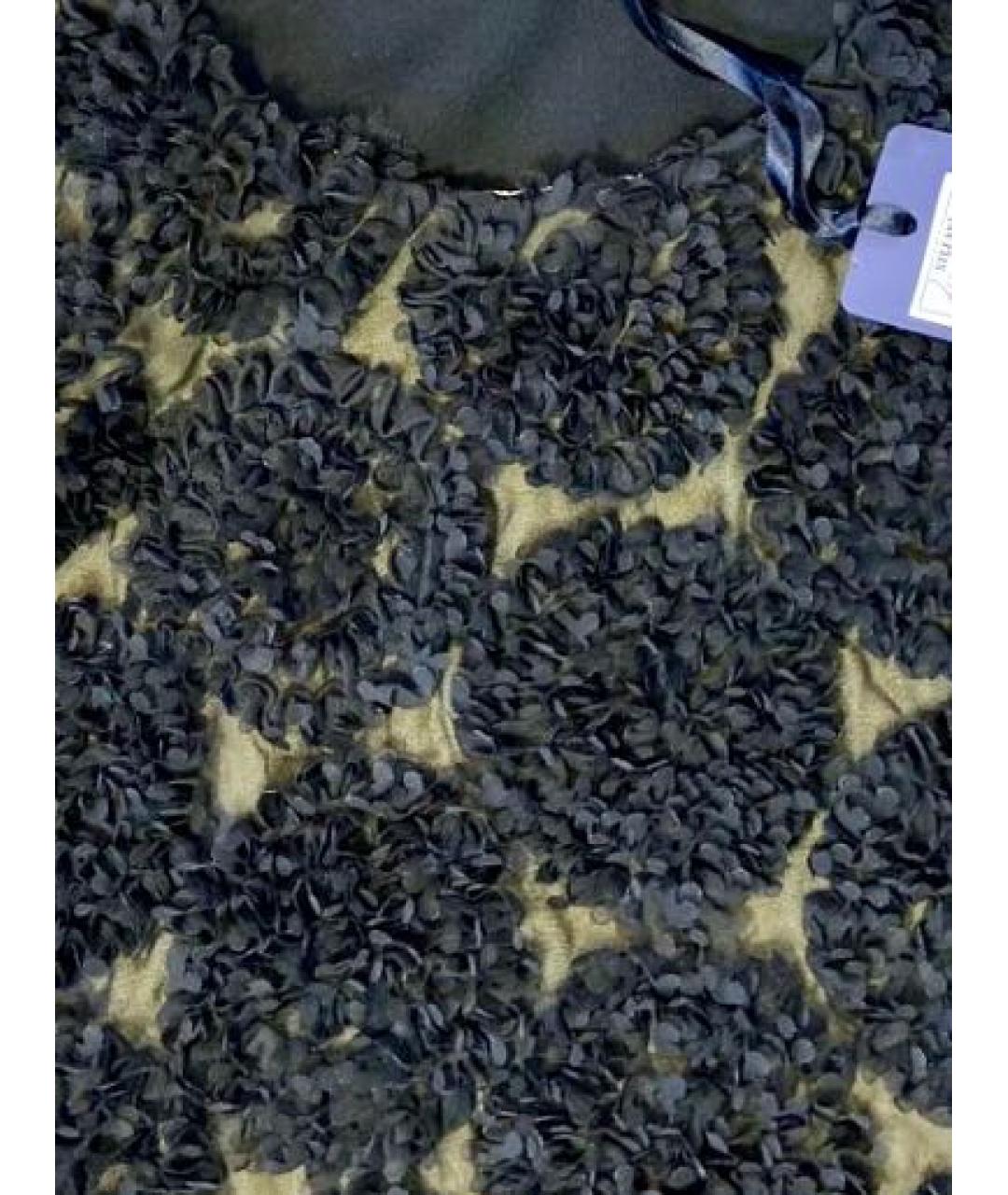 LES COPAINS Черное вискозное вечернее платье, фото 4