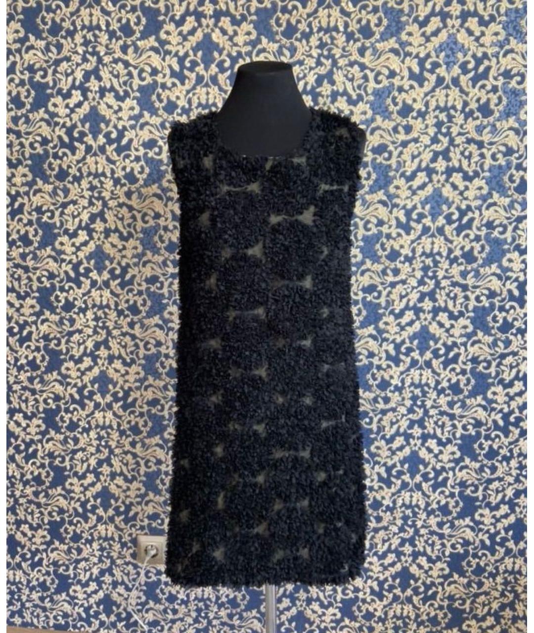 LES COPAINS Черное вискозное вечернее платье, фото 7