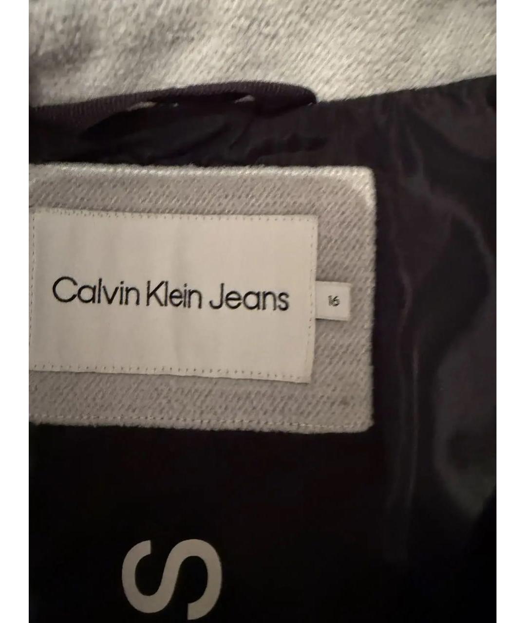 CALVIN KLEIN Серое пальто, фото 4