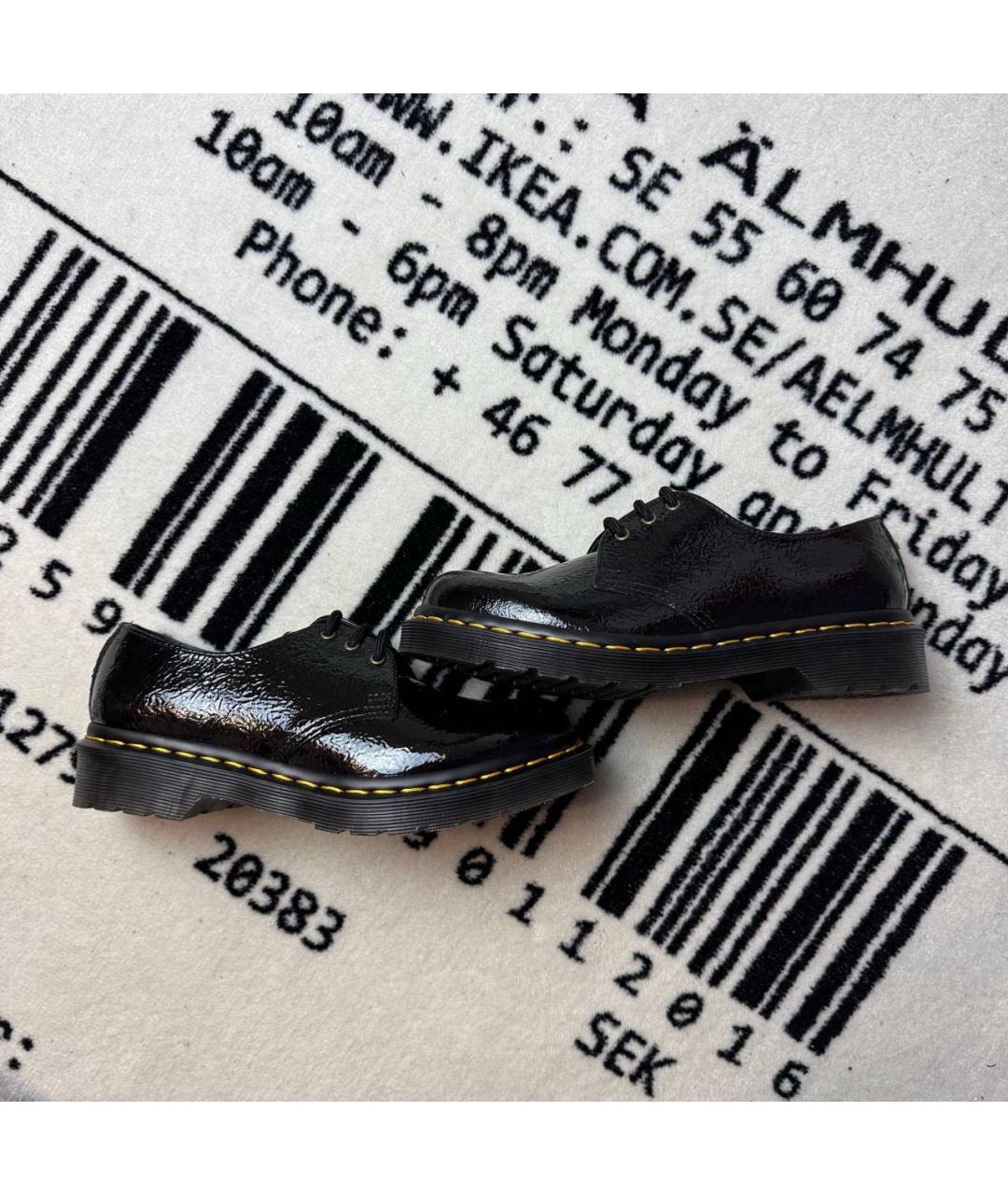 DR. MARTENS Черные брогги и оксфорды из лакированной кожи, фото 6