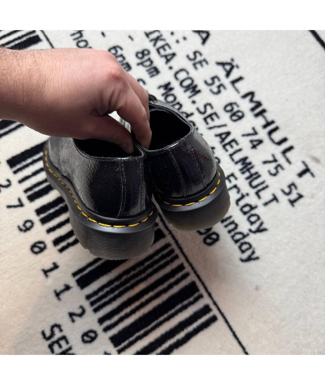 DR. MARTENS Черные брогги и оксфорды из лакированной кожи, фото 3