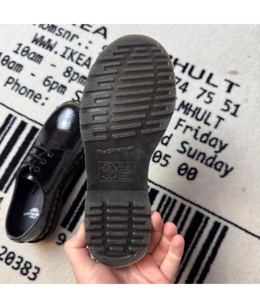 DR. MARTENS Черные брогги и оксфорды из лакированной кожи, фото 2