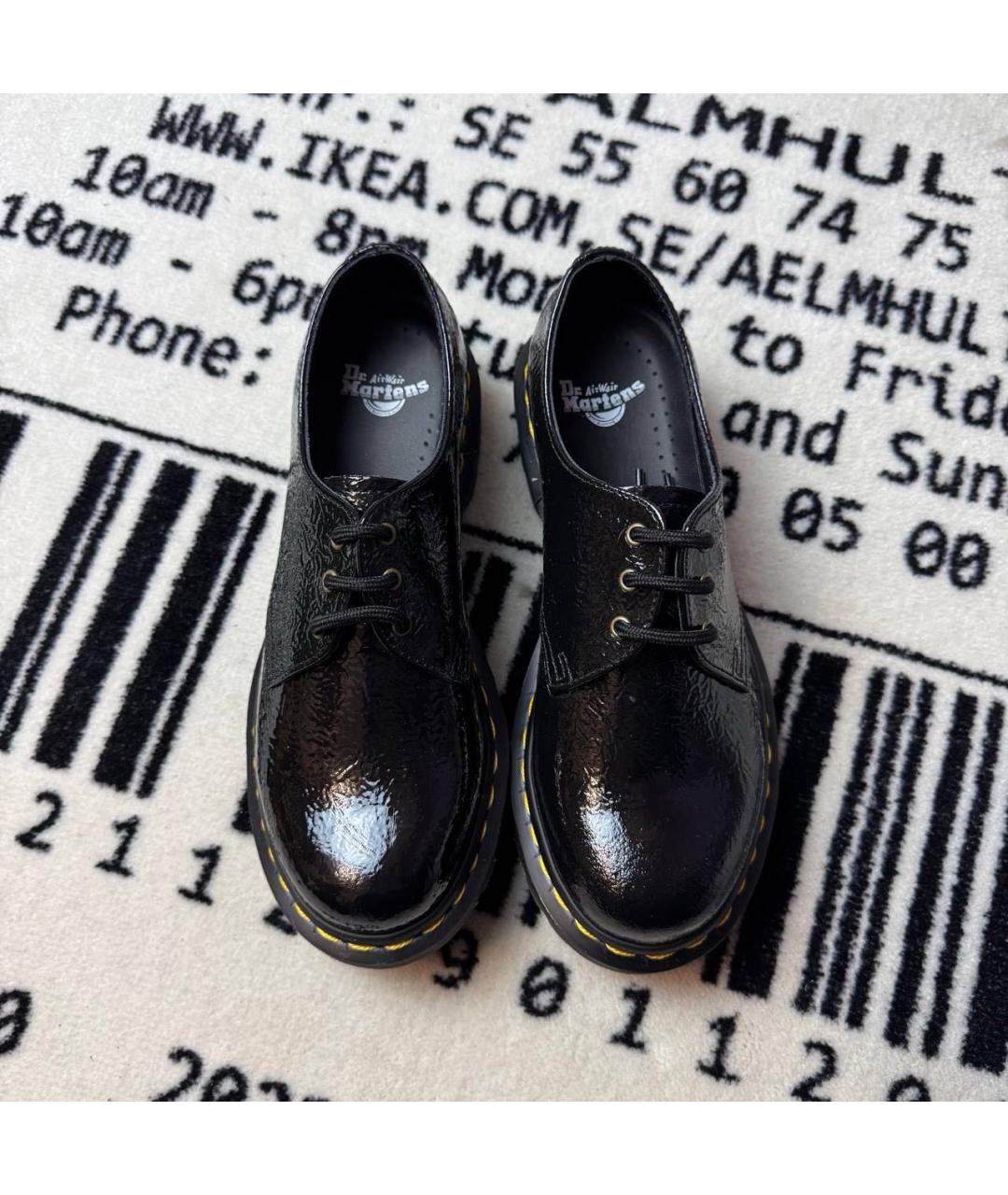 DR. MARTENS Черные брогги и оксфорды из лакированной кожи, фото 4