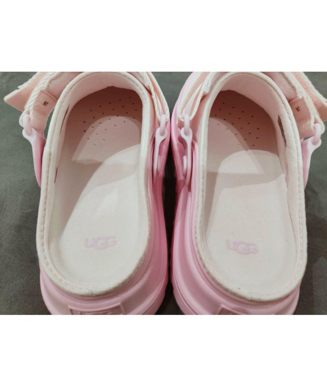 UGG AUSTRALIA Розовые текстильные сабо, фото 7