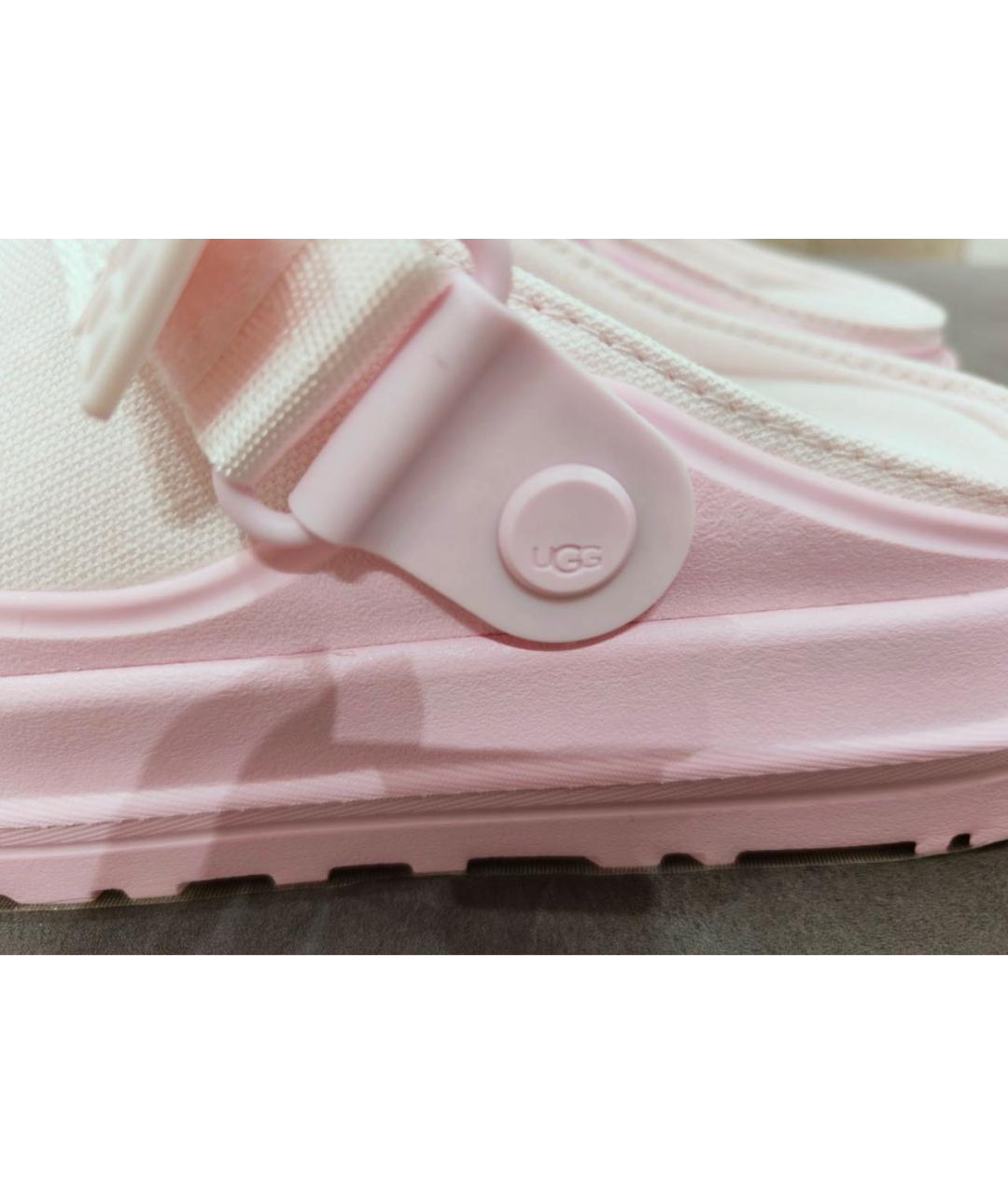 UGG AUSTRALIA Розовые текстильные сабо, фото 6