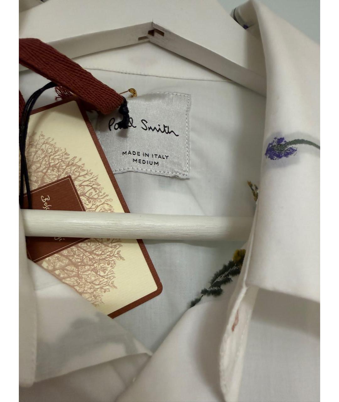 PAUL SMITH Белая хлопковая рубашка, фото 3