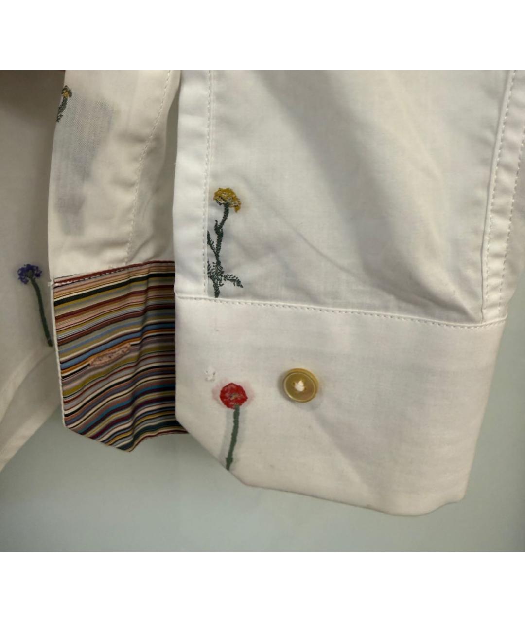 PAUL SMITH Белая хлопковая рубашка, фото 4