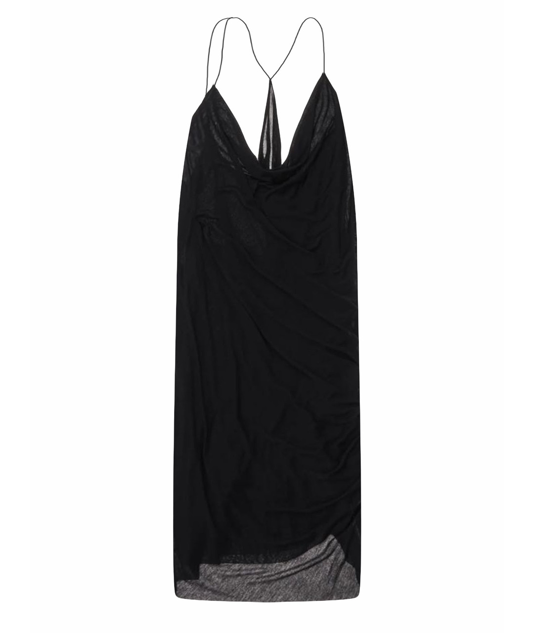 HELMUT LANG Черное вискозное повседневное платье, фото 1