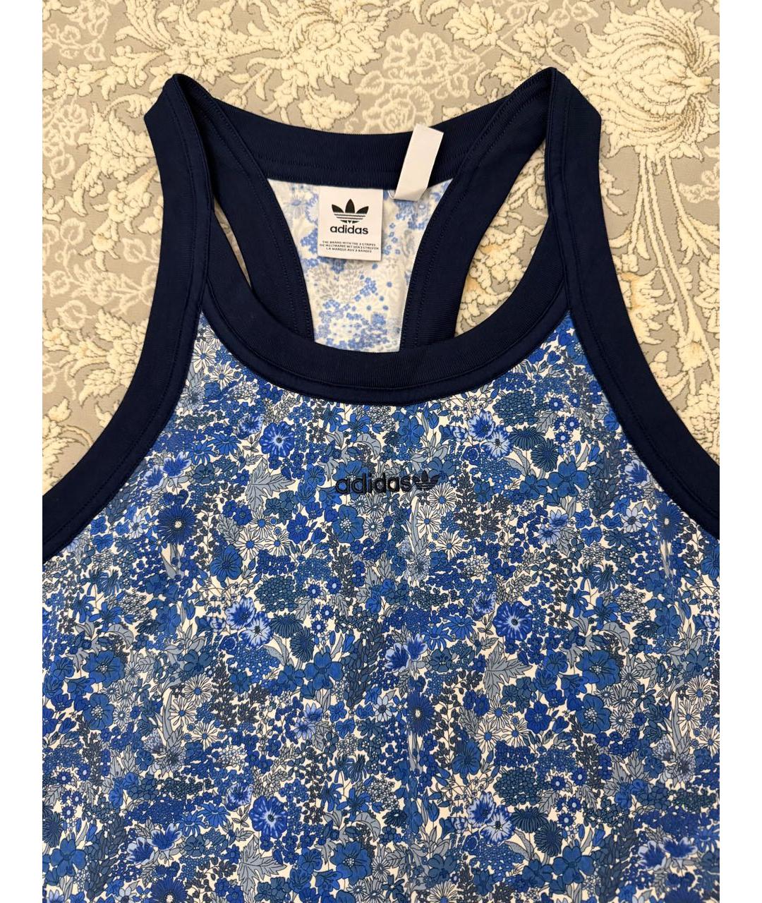 ADIDAS Синее хлопковое повседневное платье, фото 2