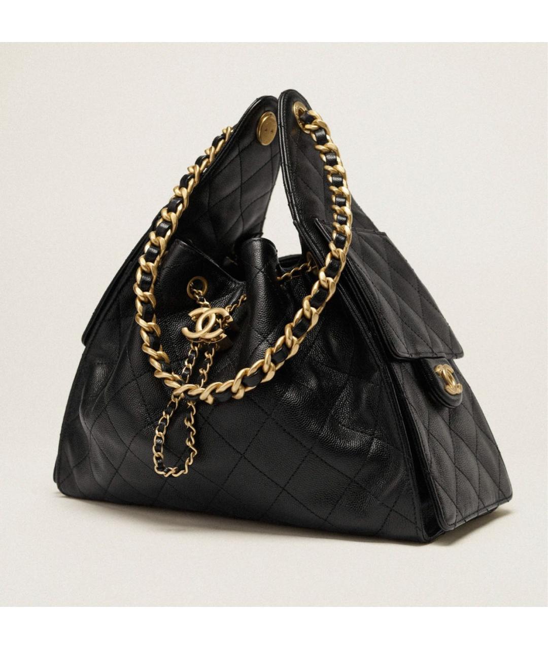 CHANEL Черная кожаная сумка через плечо, фото 3