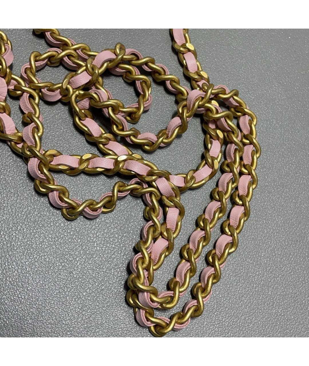 CHANEL Розовая кожаная сумка через плечо, фото 3