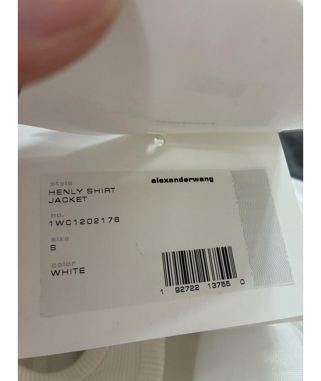 ALEXANDER WANG Белая хлопковая рубашка, фото 5