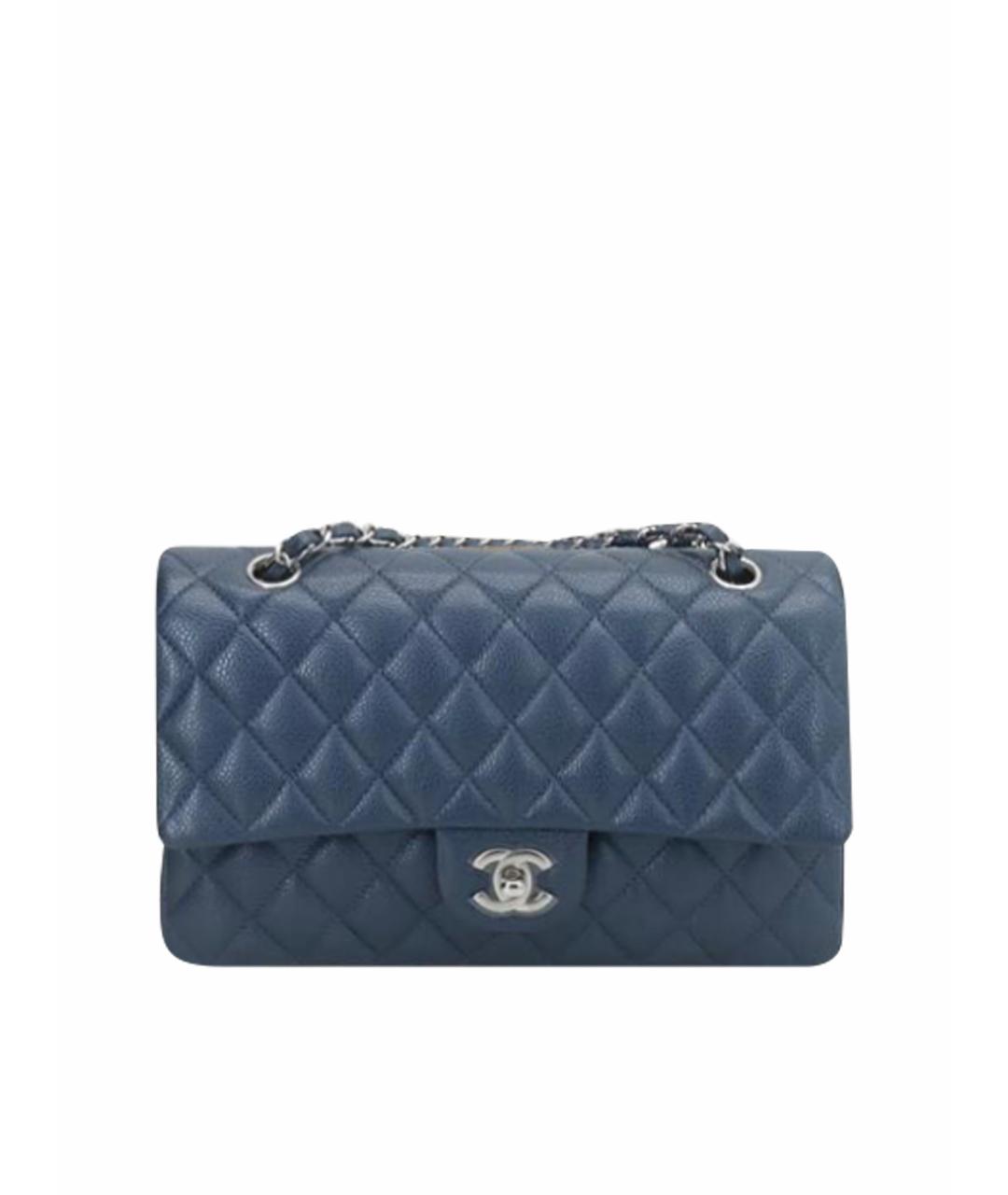 CHANEL Синяя кожаная сумка через плечо, фото 1