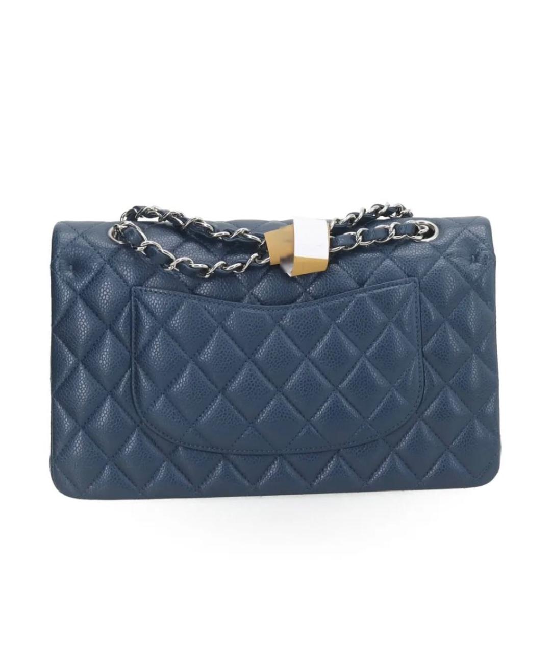 CHANEL Синяя кожаная сумка через плечо, фото 4
