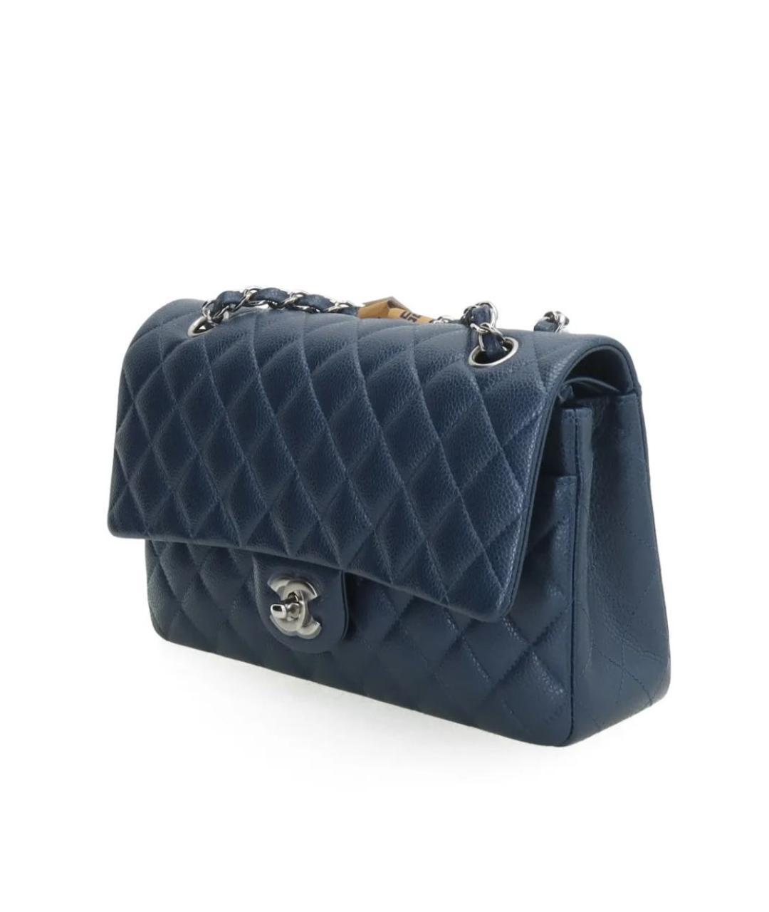 CHANEL Синяя кожаная сумка через плечо, фото 5