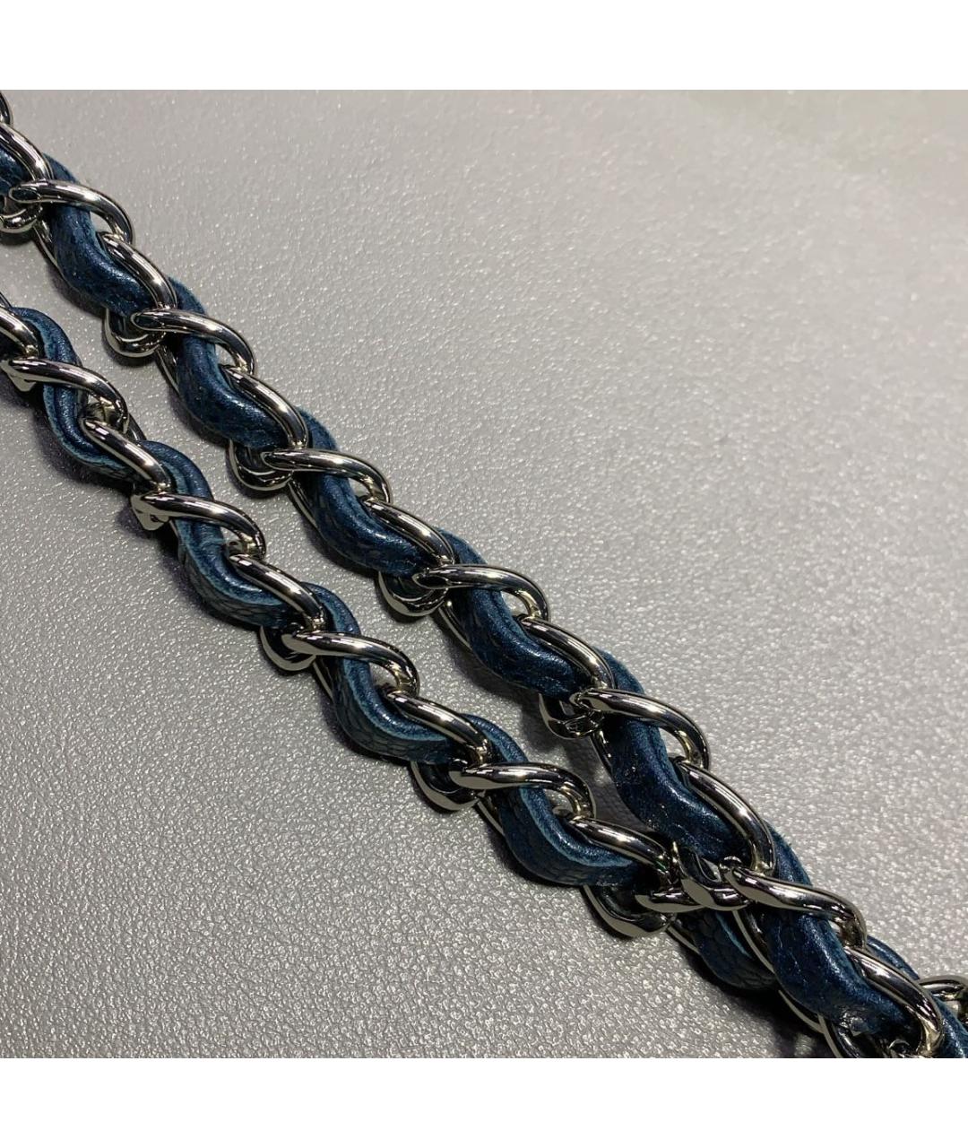 CHANEL Синяя кожаная сумка через плечо, фото 7