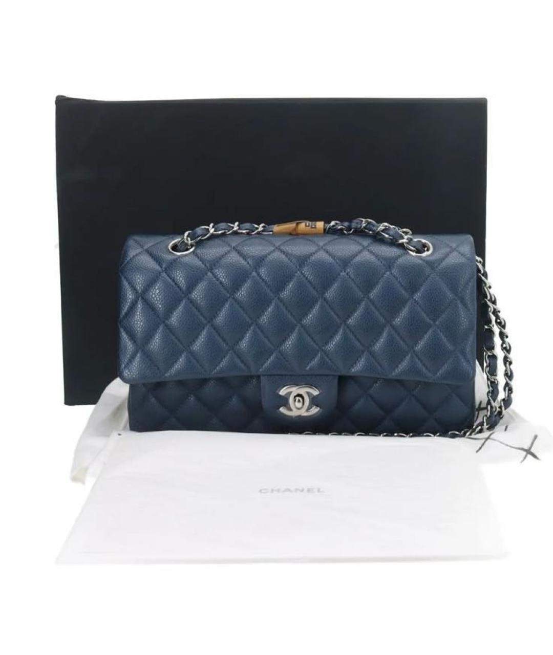 CHANEL Синяя кожаная сумка через плечо, фото 2