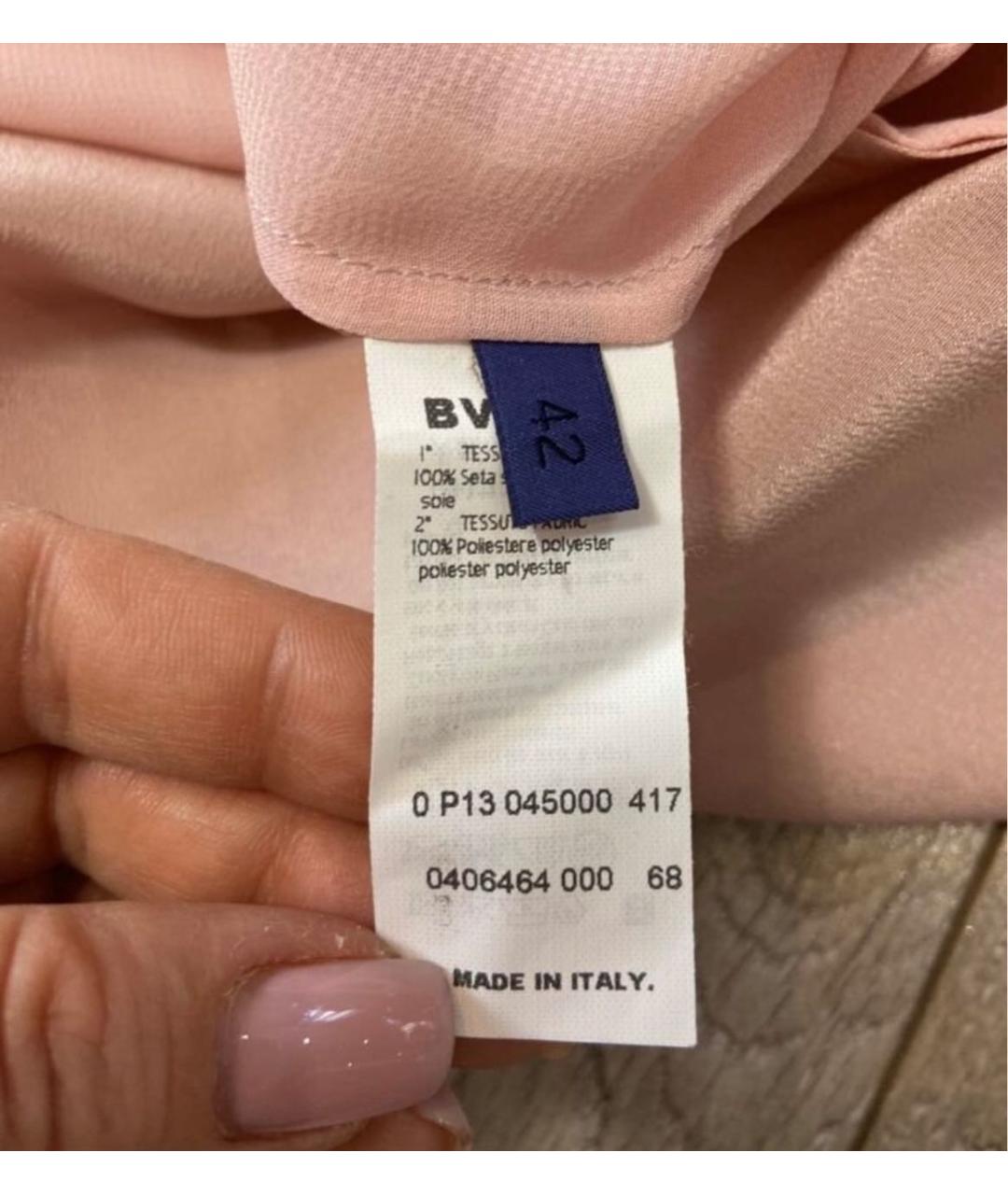 LES COPAINS Розовое шелковое повседневное платье, фото 5