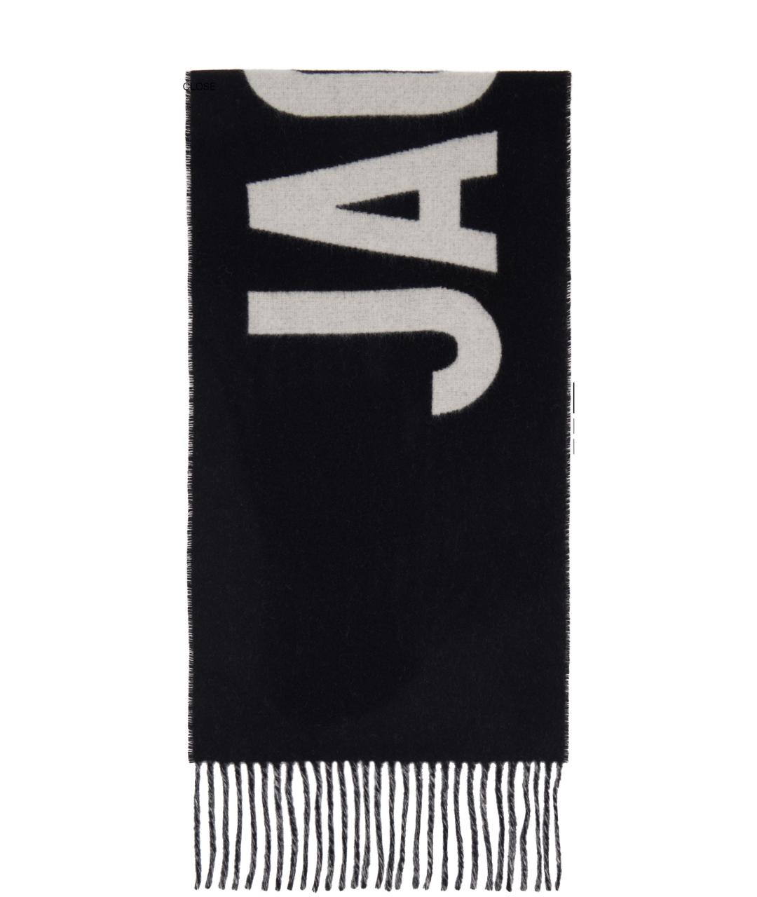JACQUEMUS Черный шерстяной шарф, фото 1