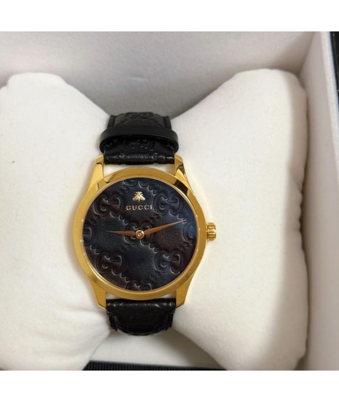 GUCCI Черные стальные часы, фото 8
