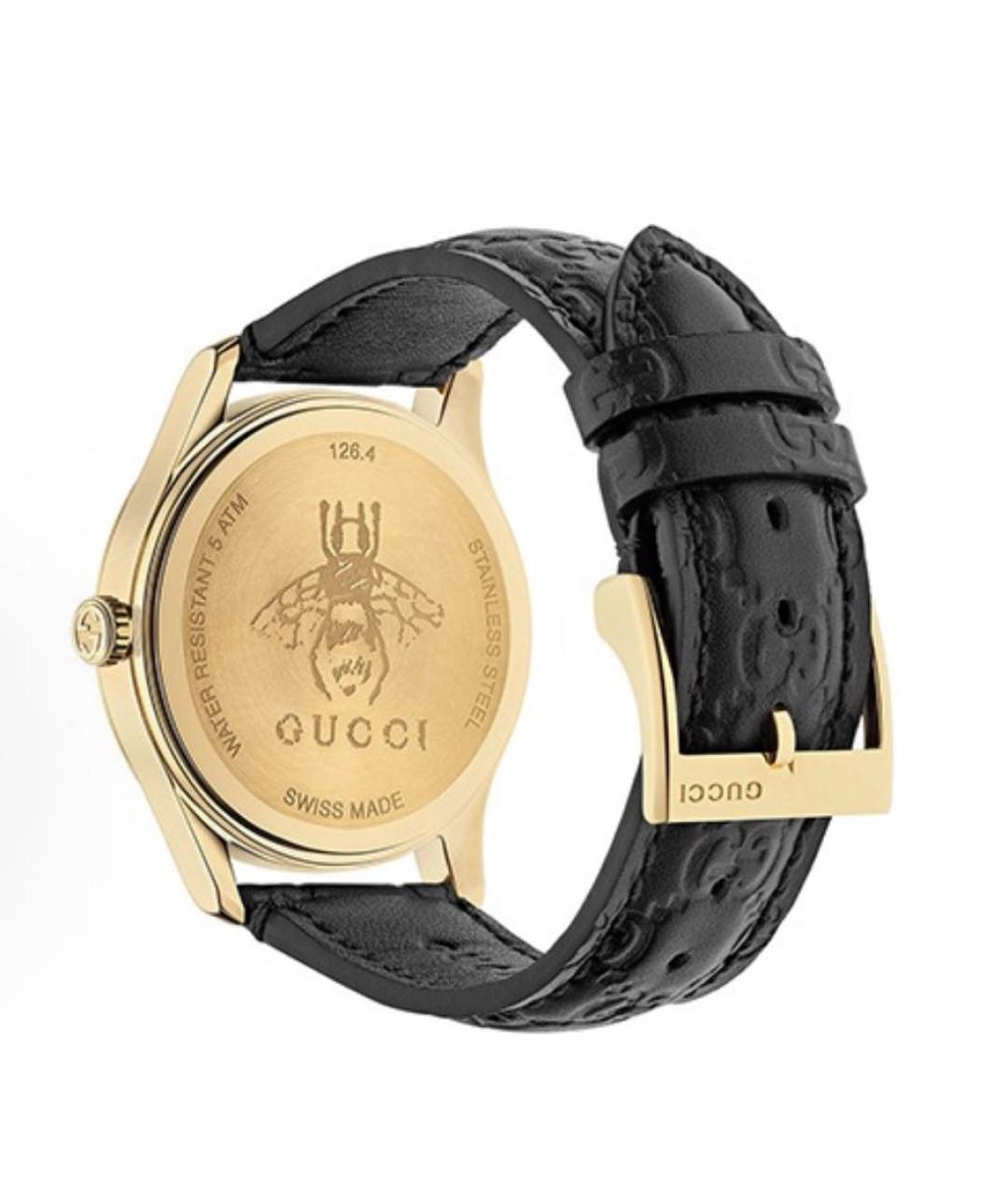 GUCCI Черные стальные часы, фото 2